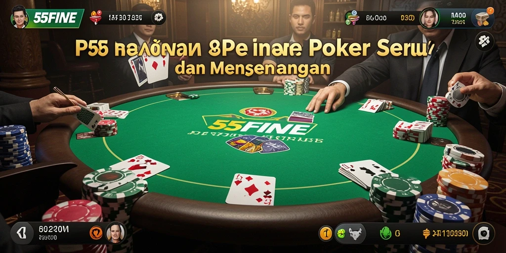 Tampilan seru permainan poker di 55FIVE