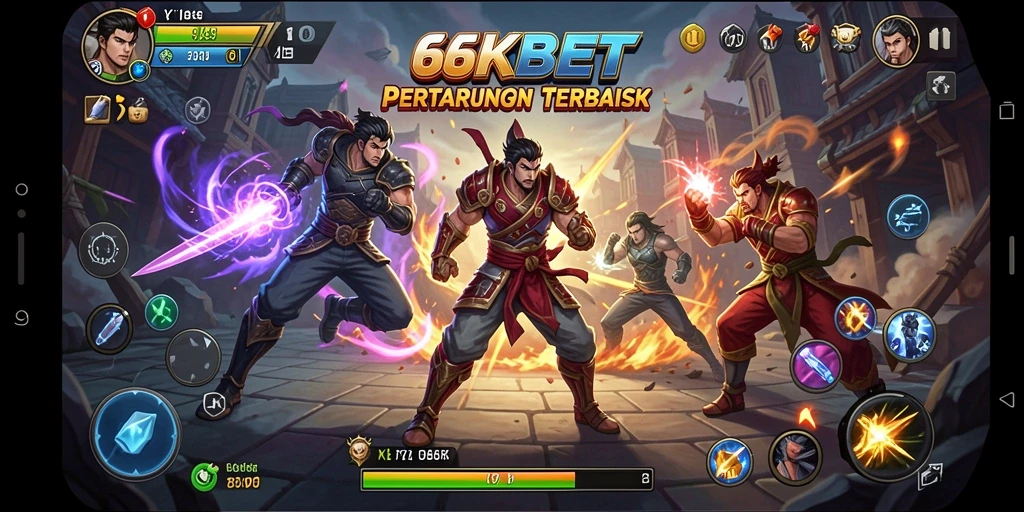 Tampilan gameplay seru dari pertarungan di 66KBET.