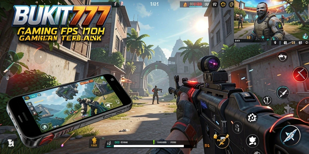 Screenshot BUKIT777 yang menunjukkan aksi menembak intens.