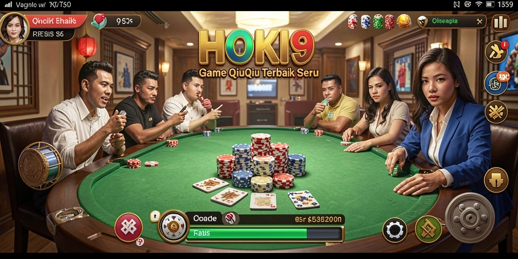 Tampilan gameplay QiuQiu yang seru dan interaktif.