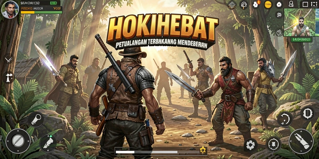Gameplay HOKIHEBAT menampilkan petualangan seru di dunia terbuka.