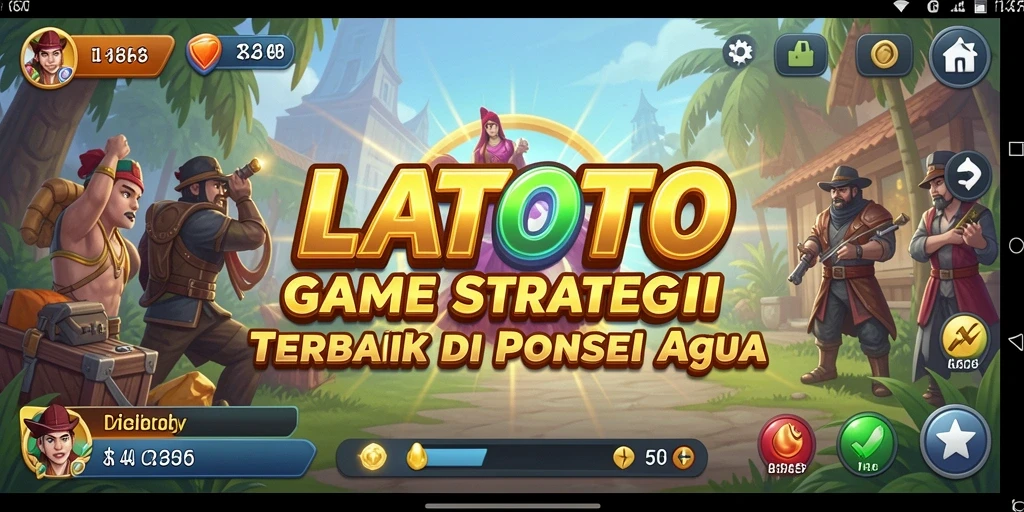 Tampilan layar utama LATOTO menampilkan aksi strategi yang seru.