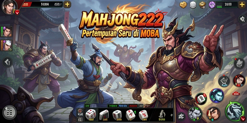 Tangkap aksi seru dalam gameplay MOBA MAHJONG222.