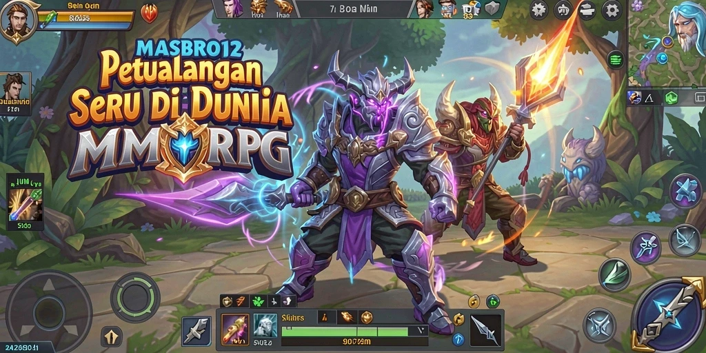 Tampilan gameplay menarik di dunia fantasi MASBRO12.