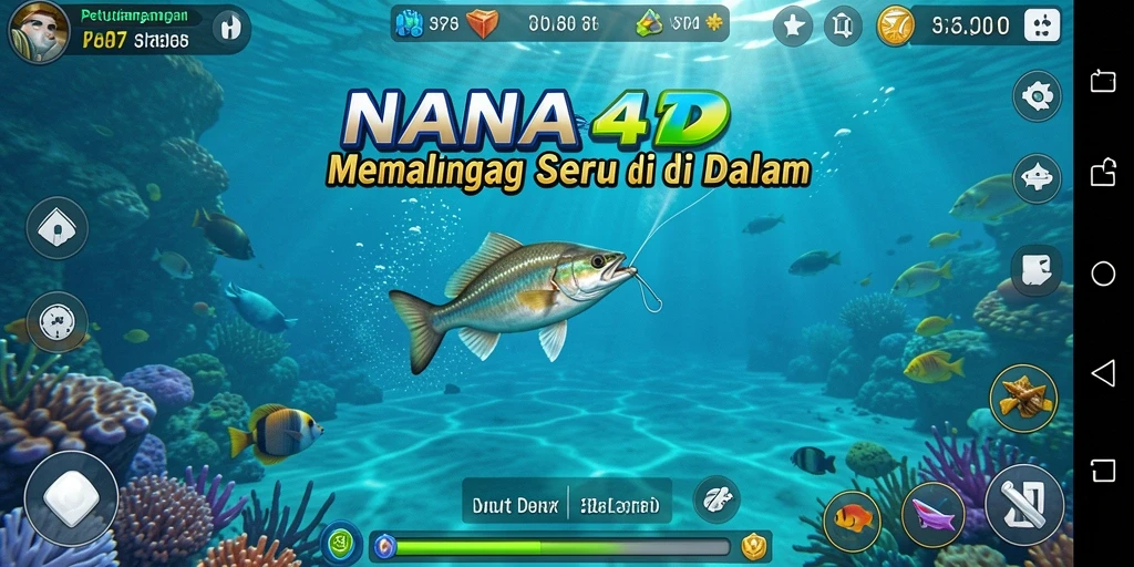 Gameplay NANA4D yang seru dengan pengalaman memancing yang mendebarkan.