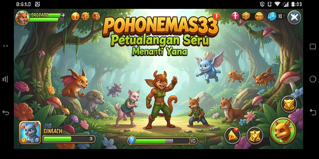Tampilan gameplay dari petualangan seru di POHONEMAS33.