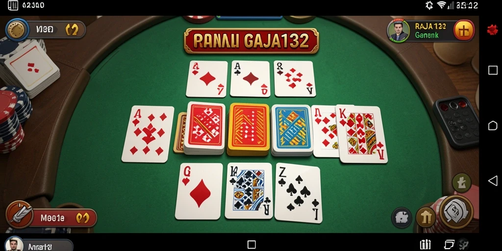 Screenshot gameplay RAJA132 menampilkan pemain sedang bermain Gaple.