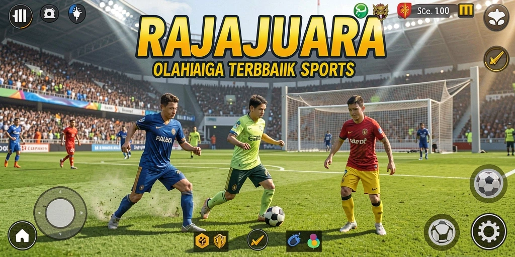 Tampilan gameplay RAJAJUARA yang menampilkan pertarungan olahraga sengit.