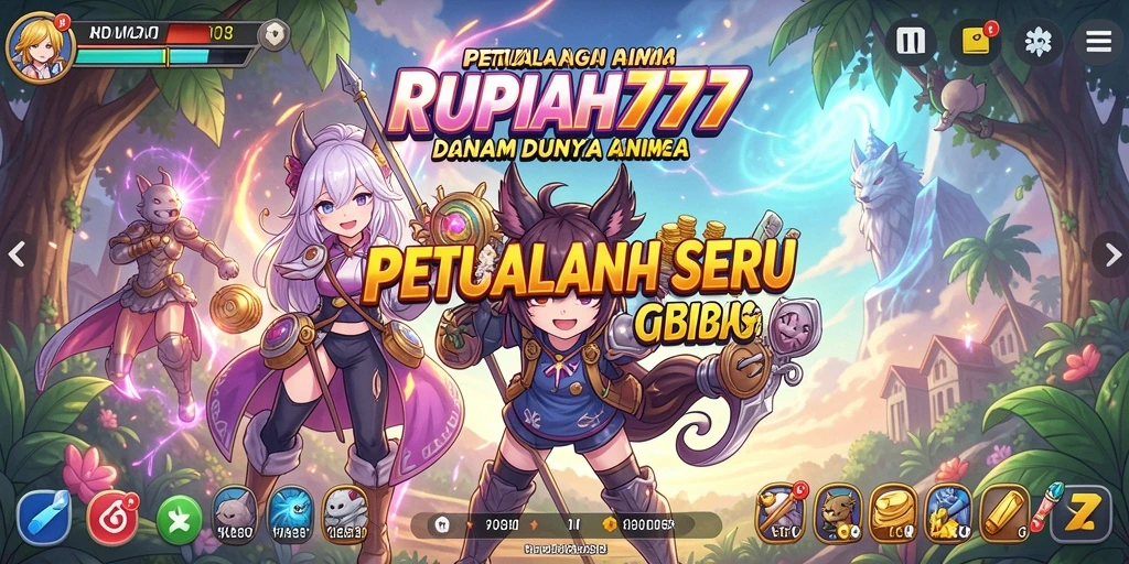 Gameplay menakjubkan dari RUPIAH777 yang menampilkan karakter anime.