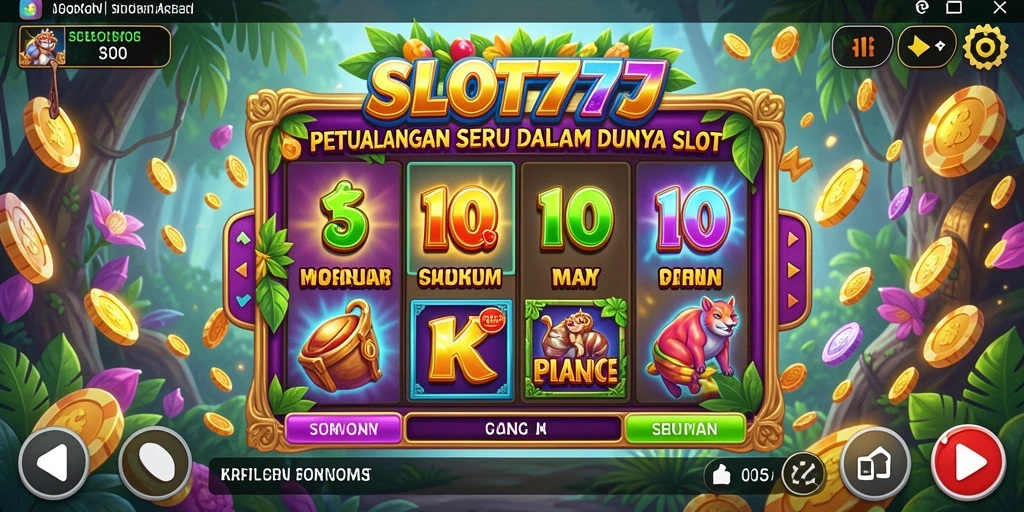 Tangkapan layar menunjukkan aksi seru dalam permainan SLOT777.