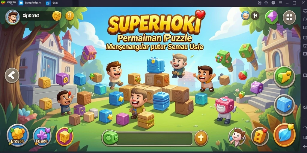 Tampilkan gameplay SUPERHOKI yang seru dan penuh tantangan.