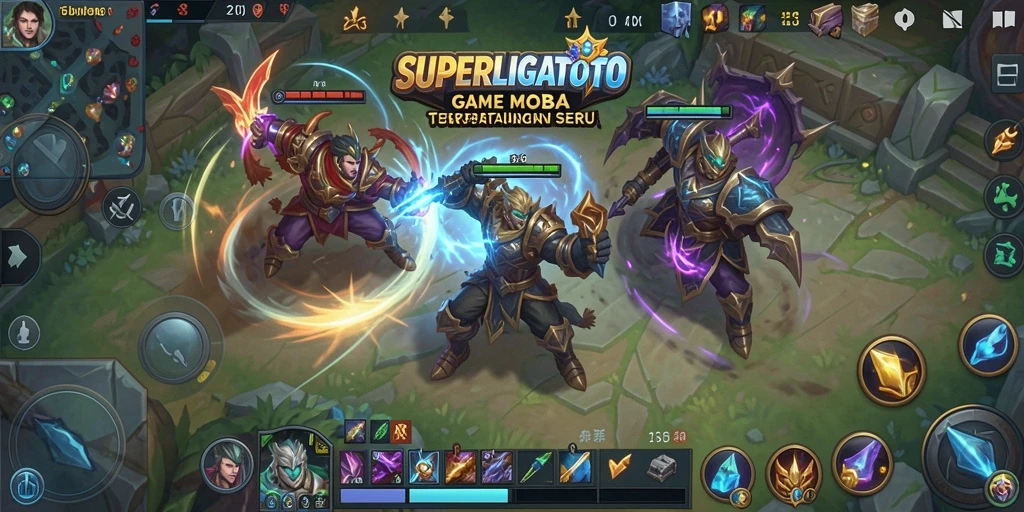 Gameplay seru SUPERLIGATOTO dengan pertarungan antar tim.
