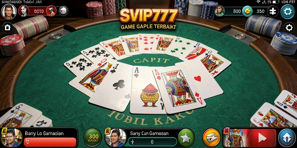 Tampilan menarik dan seru dalam gameplay Gaple di SVIP777.