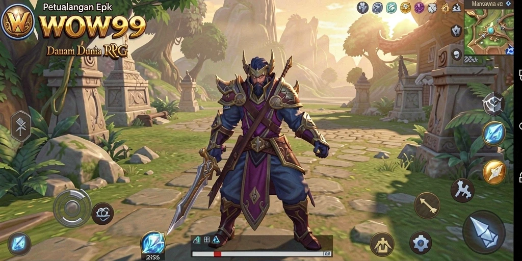Tampilan gameplay RPG yang epik dan menarik di WOW99.