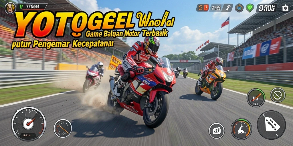 Tangkapan layar YOTOGEL menunjukkan aksi balapan motor yang mendebarkan.
